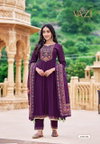 Saboori By Vazi Viscose Embroidery Kurti With Bottom Dupatta Exporters In India